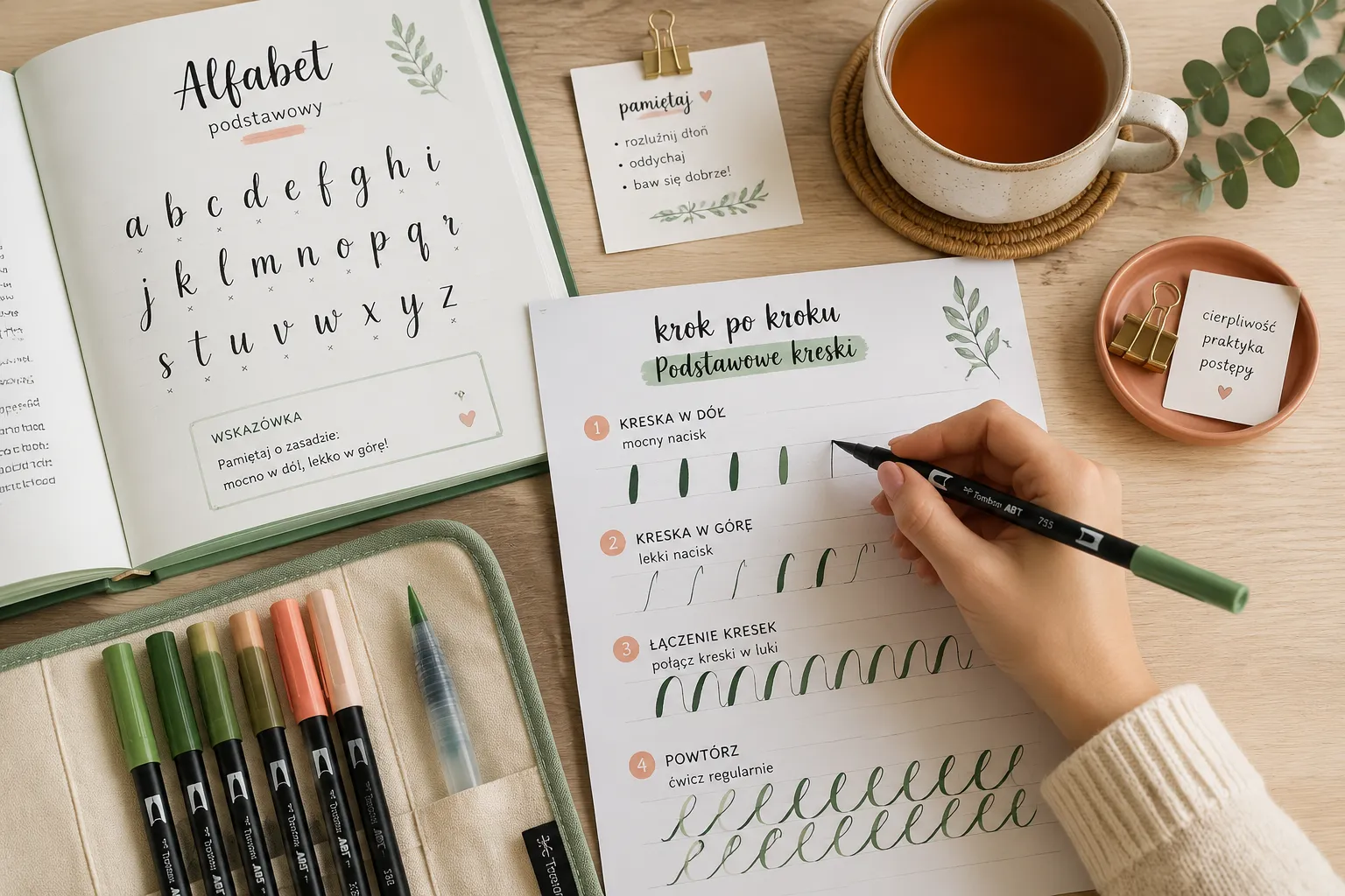 Bezpłatne zasoby i kursy online do nauki brush letteringu